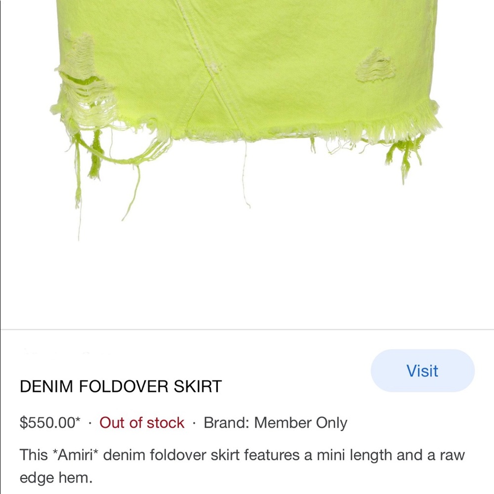 Amiri Denim Skirt - Picture 3 of 3